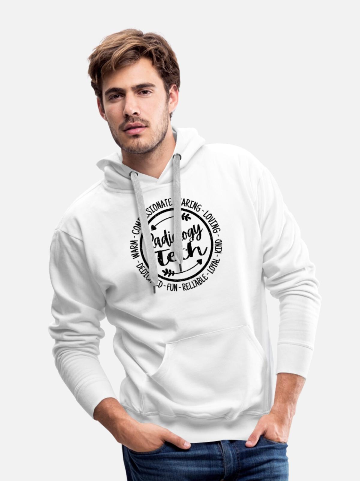 Radiology Tech - Men's Premium Hoodie - white - Front - Liam (192cm)