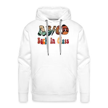 ABCD Back in Class for Teacher Back To School - Men's Premium Hoodie - white - Front - Liam (192cm)