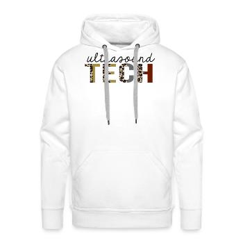 Ultrasound tech Leopard Print Funny - Men's Premium Hoodie - white - Front - Liam (192cm)