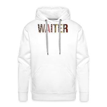 Waiter - Men's Premium Hoodie - white - Front - Liam (192cm)