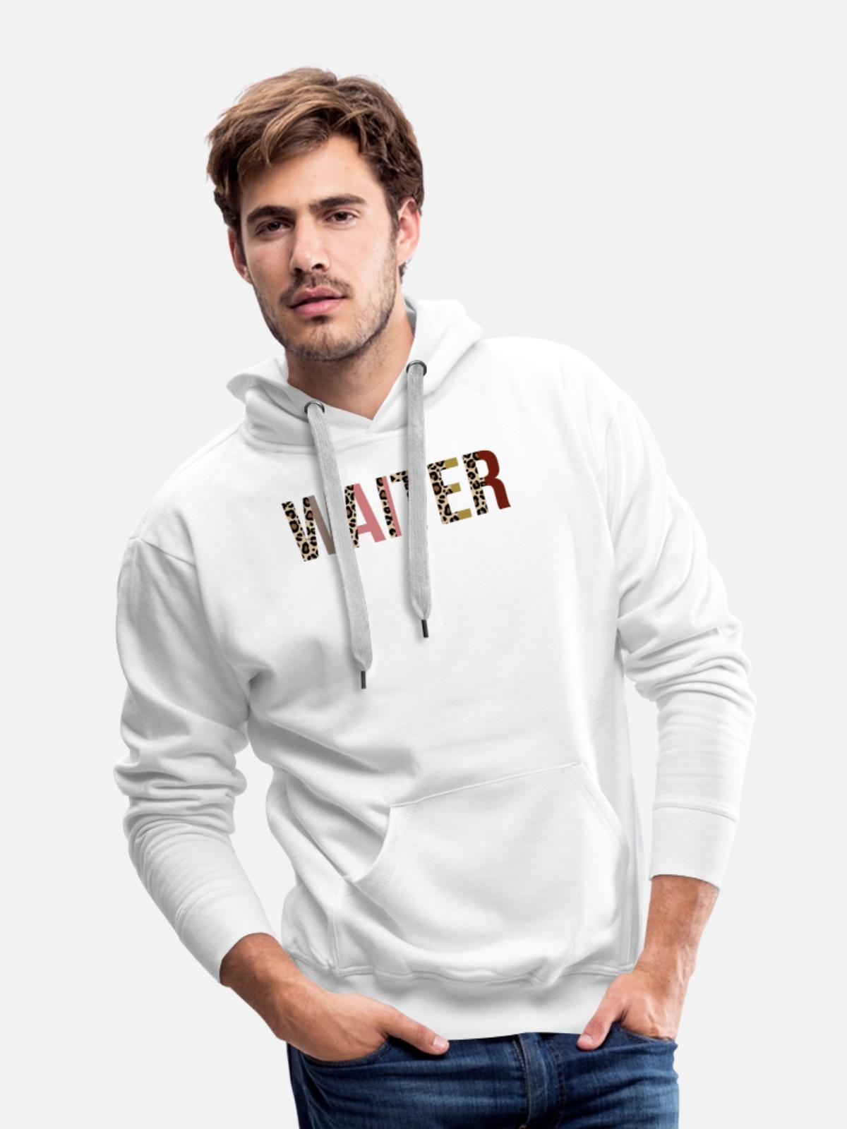 Waiter - Men's Premium Hoodie - white - Front - Liam (192cm)