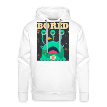 Bored Alien - Out-of-this-World Boredom! - Men's Premium Hoodie - white - Front - Liam (192cm)
