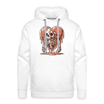 Skeletal Season's Greetings - Men's Premium Hoodie - white - Front - Liam (192cm)