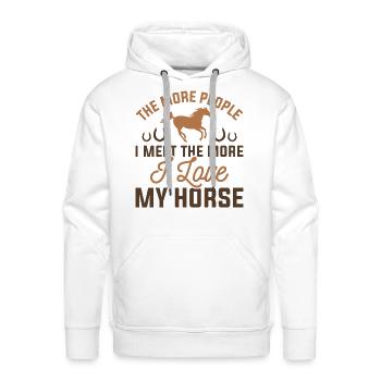 I Love My Horse - Men's Premium Hoodie - white - Front - Liam (192cm)