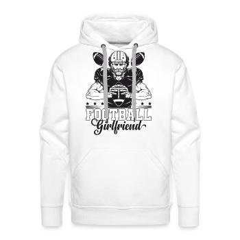 Football Girlfriend Football Player Girlfriend - Men's Premium Hoodie - white - Front - Liam (192cm)