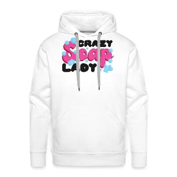 Soap Making Crafting Crazy Soap - Men's Premium Hoodie - white - Front - Liam (192cm)