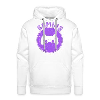 gaming - Men's Premium Hoodie - white - Front - Liam (192cm)