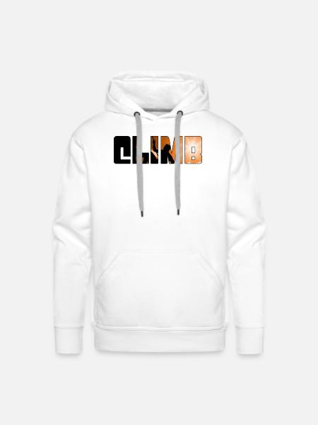 climb - Men's Premium Hoodie - white