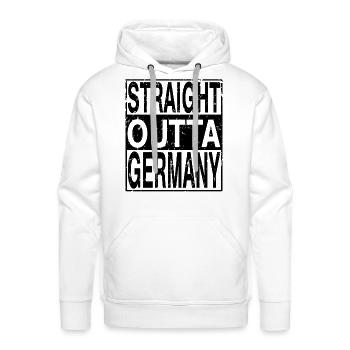 Germany Straight Outta Germany - Men's Premium Hoodie - white - Front - Liam (192cm)