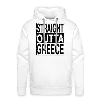 Greece Straight Outta Greece - Men's Premium Hoodie - white - Front - Liam (192cm)
