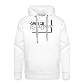 greece saying - Men's Premium Hoodie - white - Front - Liam (192cm)
