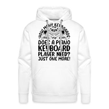 How Many Keyboards Does A Piano Keyboard Player Ne - Men's Premium Hoodie - white - Front - Liam (192cm)