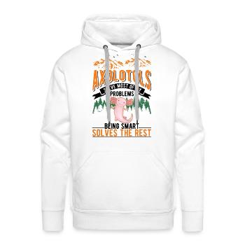 Axolotl Gift Salamander - Men's Premium Hoodie - white - Front - Liam (192cm)