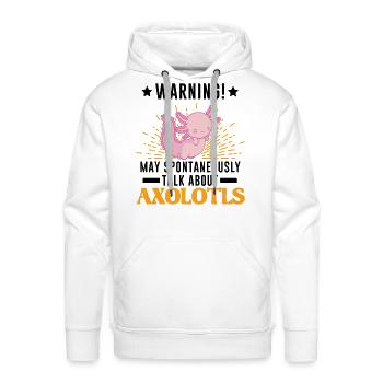 Axolotl Gift Salamander - Men's Premium Hoodie - white - Front - Liam (192cm)