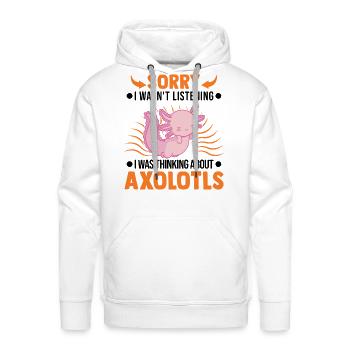 Axolotl Gift Salamander - Men's Premium Hoodie - white - Front - Liam (192cm)