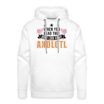 Axolotl Gift Salamander - Men's Premium Hoodie - white - Front - Liam (192cm)