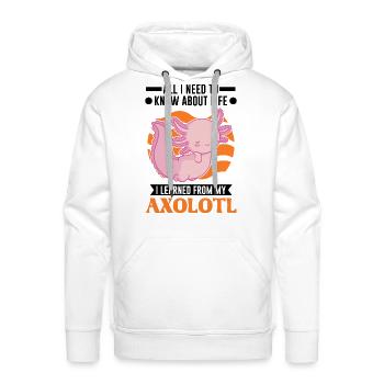 Axolotl Gift Salamander - Men's Premium Hoodie - white - Front - Liam (192cm)