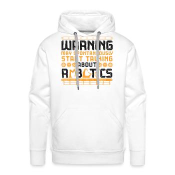 Robot Robotics Engineer Vintage - Men's Premium Hoodie - white - Front - Liam (192cm)