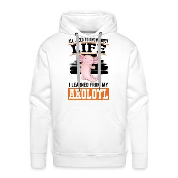Axolotl Gift Salamander - Men's Premium Hoodie - white - Front - Liam (192cm)