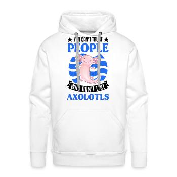 Axolotl Gift Salamander - Men's Premium Hoodie - white - Front - Liam (192cm)