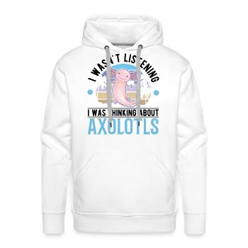 Axolotl Gift Salamander - Men's Premium Hoodie - white - Front - Liam (192cm)