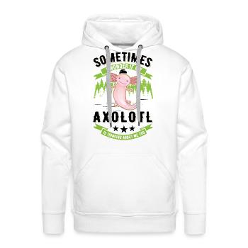 Axolotl Gift Salamander - Men's Premium Hoodie - white - Front - Liam (192cm)