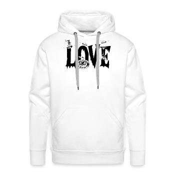 Halloween LOVE Halloween - Men's Premium Hoodie - white - Front - Liam (192cm)