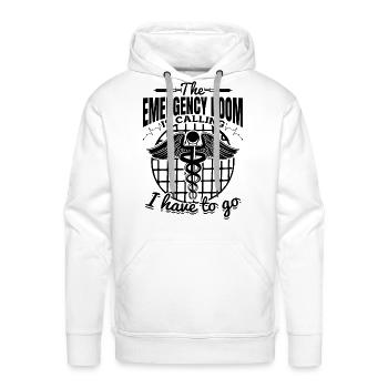 The Emergency Room Is Calling I Have To Go - Emerg - Men's Premium Hoodie - white - Front - Liam (192cm)