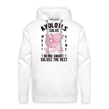Axolotl Gift Salamander - Men's Premium Hoodie - white - Front - Liam (192cm)