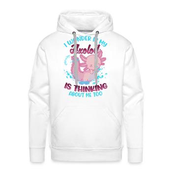 Axolotl Gift Salamander - Men's Premium Hoodie - white - Front - Liam (192cm)