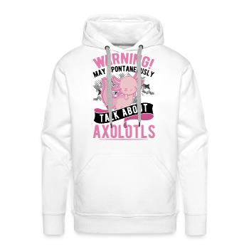 Axolotl Gift Salamander - Men's Premium Hoodie - white - Front - Liam (192cm)