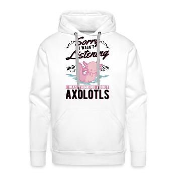 Axolotl Gift Salamander - Men's Premium Hoodie - white - Front - Liam (192cm)