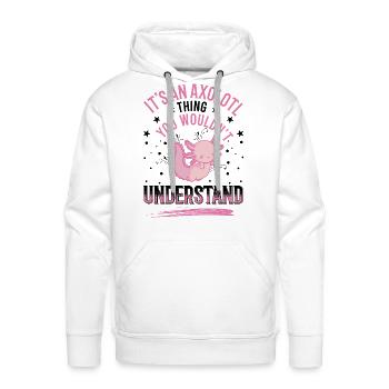 Axolotl Gift Salamander - Men's Premium Hoodie - white - Front - Liam (192cm)