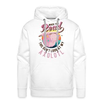 Axolotl Gift Salamander - Men's Premium Hoodie - white - Front - Liam (192cm)