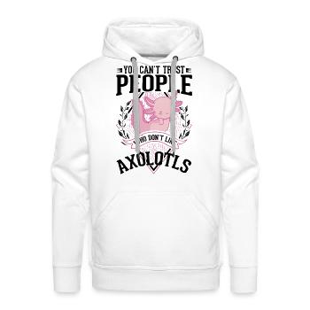 Axolotl Gift Salamander - Men's Premium Hoodie - white - Front - Liam (192cm)