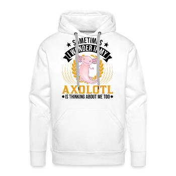 Axolotl Gift Salamander - Men's Premium Hoodie - white - Front - Liam (192cm)