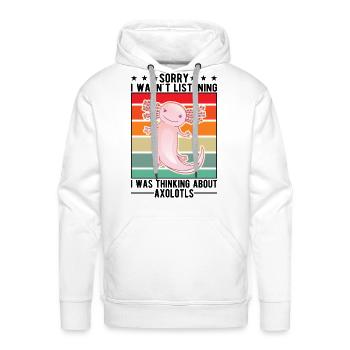 Axolotl Gift Salamander - Men's Premium Hoodie - white - Front - Liam (192cm)