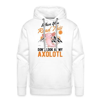 Axolotl Gift Salamander - Men's Premium Hoodie - white - Front - Liam (192cm)