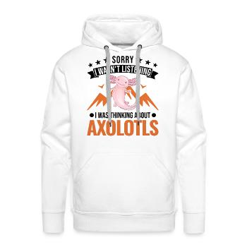 Axolotl Gift Salamander - Men's Premium Hoodie - white - Front - Liam (192cm)
