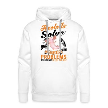 Axolotl Gift Salamander - Men's Premium Hoodie - white - Front - Liam (192cm)