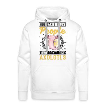 Axolotl Gift Salamander - Men's Premium Hoodie - white - Front - Liam (192cm)