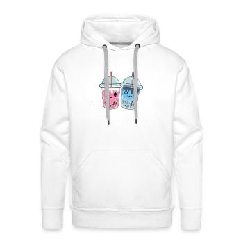 Funny Bubble Tea Saying for a Bubble tea drinker - Men's Premium Hoodie - white - Front - Liam (192cm)