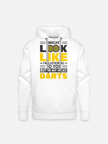 Darts Dart Player - Men's Premium Hoodie - white