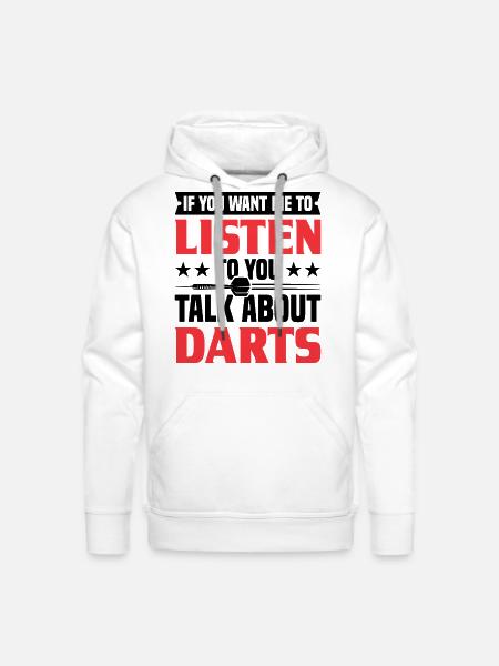 Darts Dart Player - Men's Premium Hoodie - white