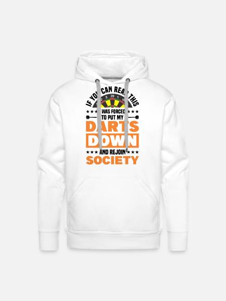 Darts Dart Player - Men's Premium Hoodie - white