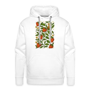 Strawberry Vine Illustration - Men's Premium Hoodie - white - Front - Liam (192cm)