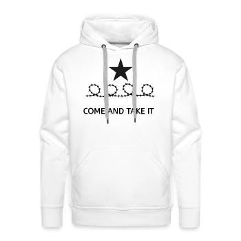 COME AND TAKE IT - Men's Premium Hoodie - white - Front - Liam (192cm)
