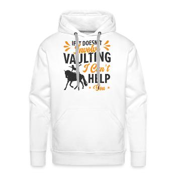 Equestrian Horse Vaulting Horseback Riding - Men's Premium Hoodie - white - Front - Liam (192cm)