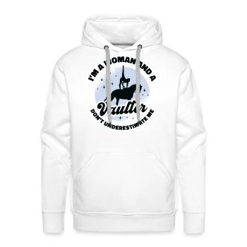 Equestrian Horse Vaulting Vaulter Horseback - Men's Premium Hoodie - white - Front - Liam (192cm)