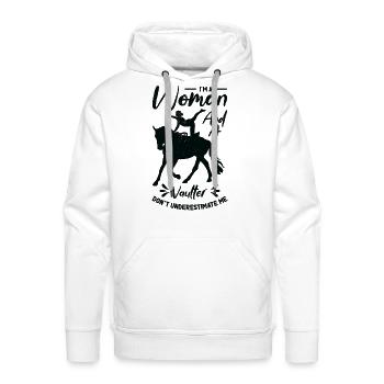Equestrian Horse Vaulting Vaulter Horseback - Men's Premium Hoodie - white - Front - Liam (192cm)